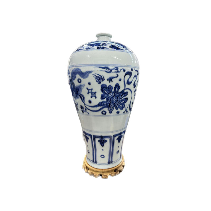 Blue and White  Porcelain Bottle with Kirin pattern