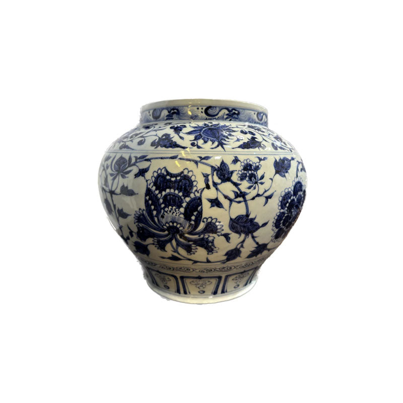 Blue and White Porcelain Jar with Tangled branch Pattern