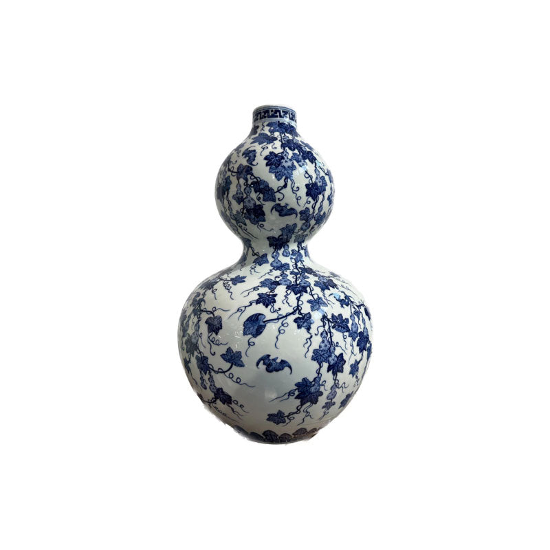 Blue and White Porcelain Bottle with FU SHOU pattern